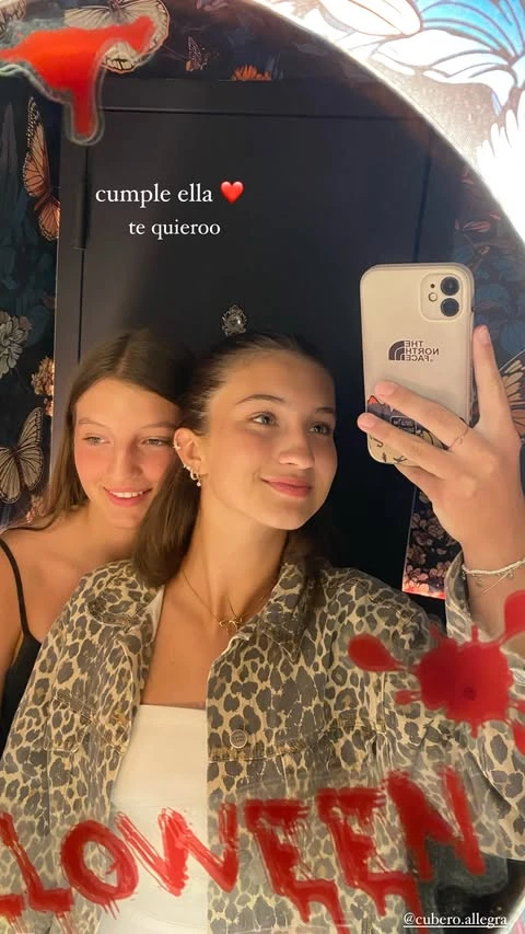 Así saludaron Indiana y Sienna Cubero a su hermana Allegra Cubero en su cumpleaños número 14