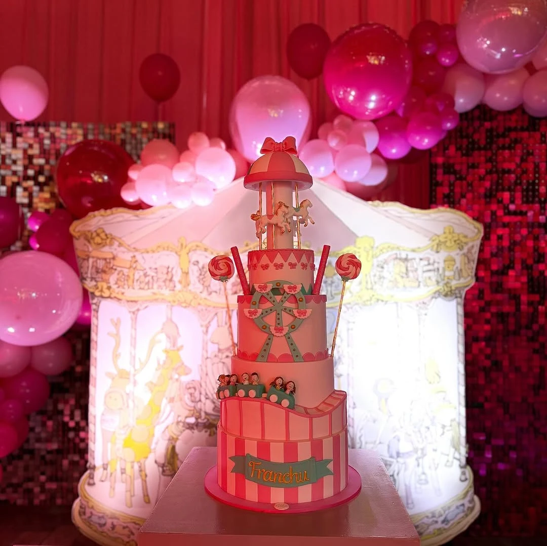 Así fue la impresionante torta de Francesca. Fotos: IG.