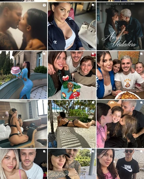 Wanda Nara republicó las fotos junto a Mauro Icardi. Fotos: IG. 