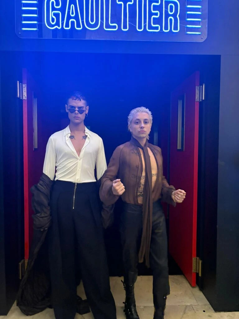 Catriel y Paco Amoroso en el desfile de Jean Paul Gaultier