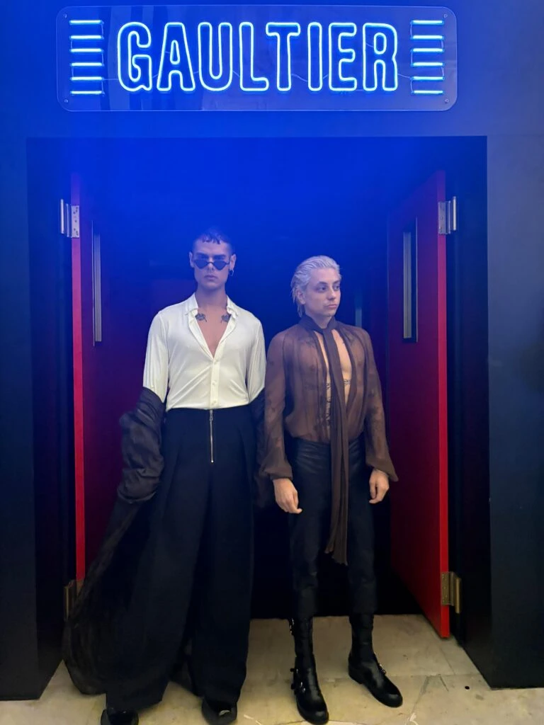 Catriel y Paco Amoroso en el desfile de Jean Paul Gaultier