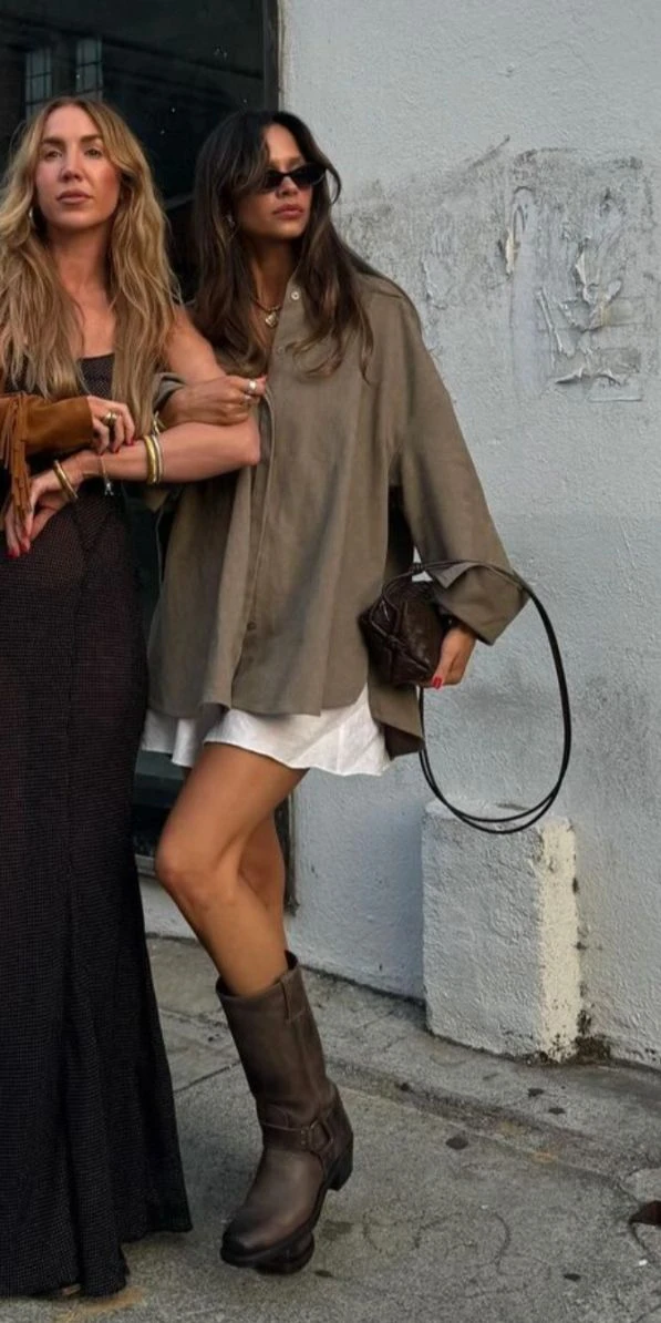 así se llevan las blusas largas boho con faldas y pantalones esta temporada