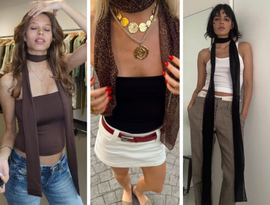 Alerta tendencia: la bufanda fina, el accesorio vintage que se impone esta temporada