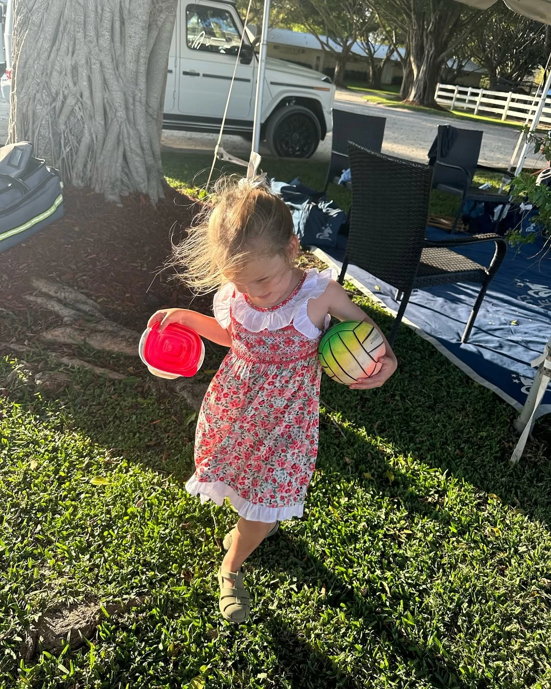 Anita García Moritán con look floral