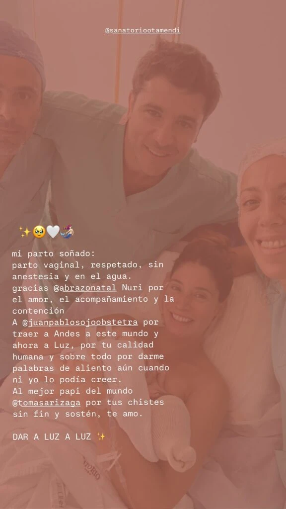 Agustina Cordova fue mamá