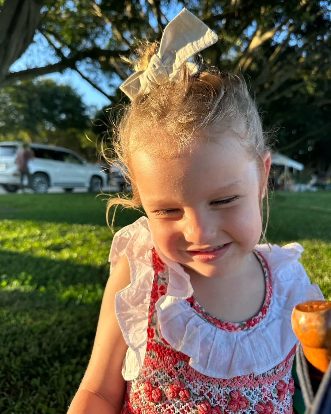 Anita García Moritán con look floral