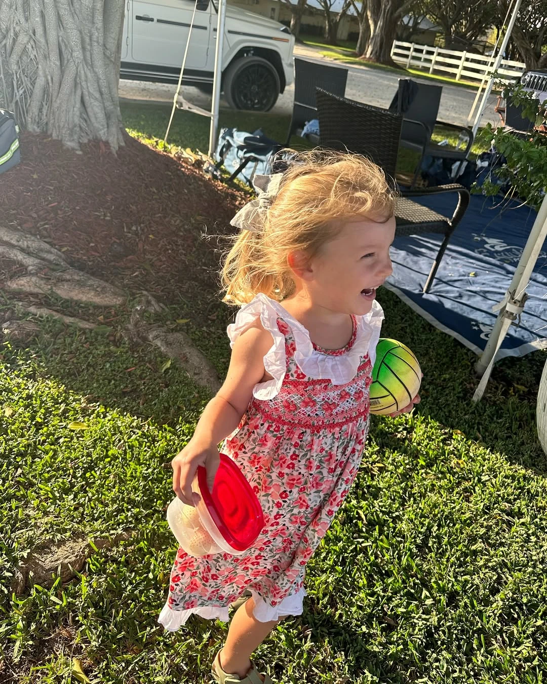 Anita García Moritán con look floral