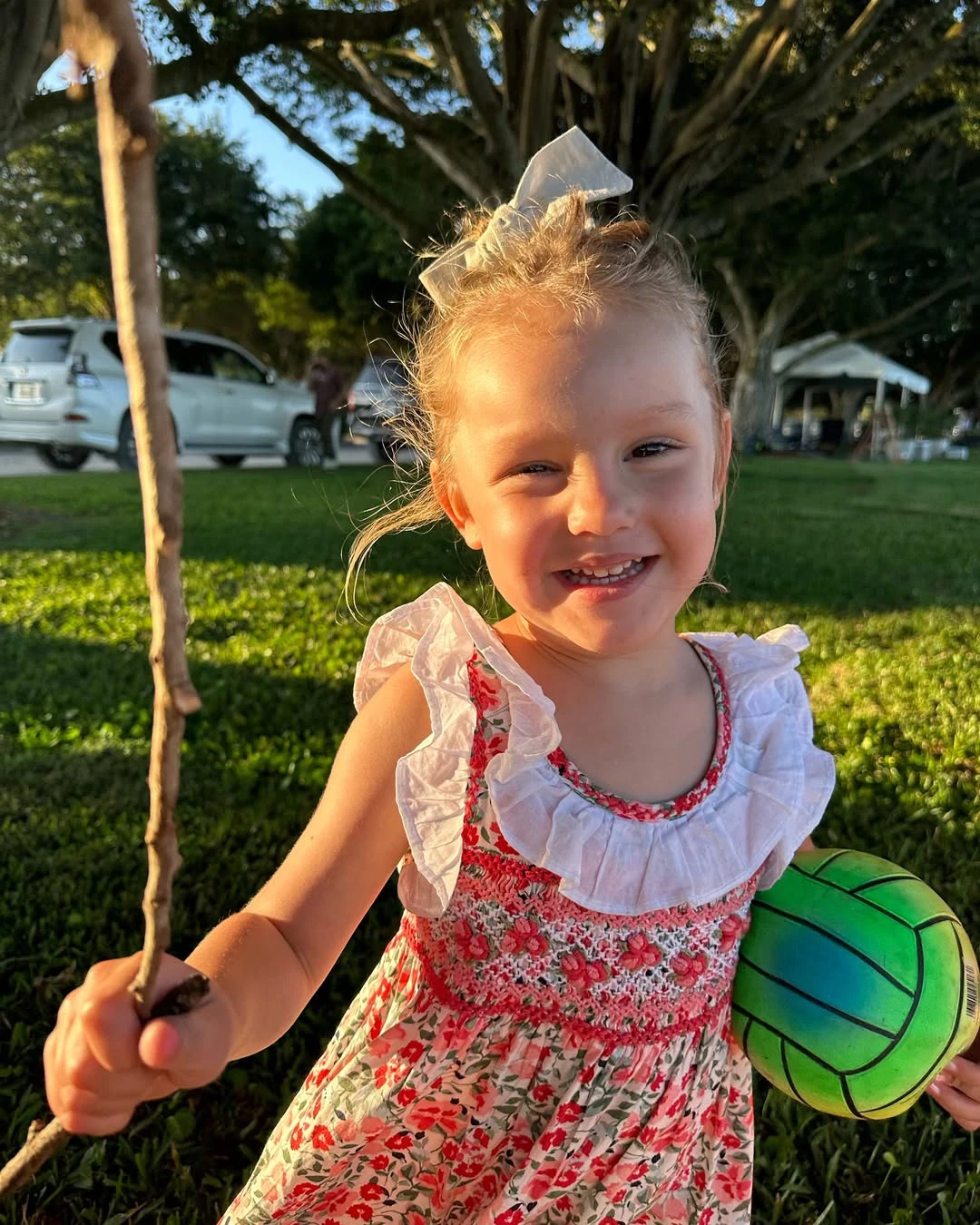 Anita García Moritán con look floral