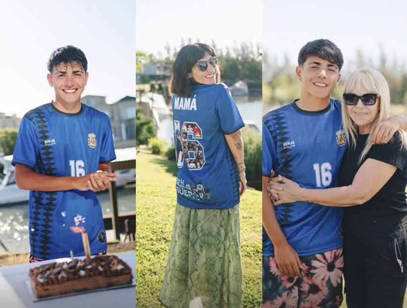 Así fue la fiesta de cumpleaños de Benjamín Agüero: el hijo del Kun Agüero y Giannina Maradona celebró los 16 con amigos, fútbol y pileta