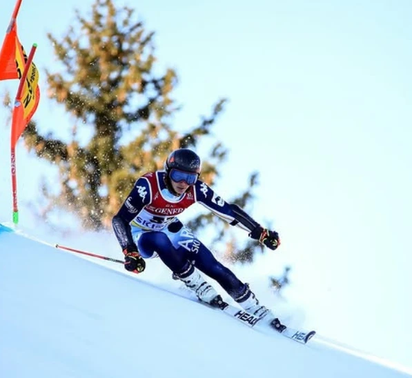 Tiziano compitiendo en los alpes suizos