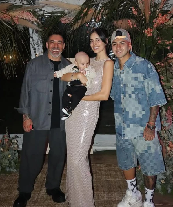 Lavezzi, Guadalupe, Vittorio y Tomás en las Fiestas