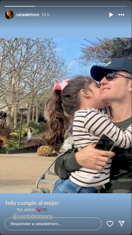 Catalina del Moro saludó a su papá a través de un posteo de Instagram