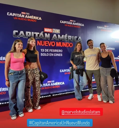 Indiana, Allegra y Sienna Cubero en su salida con su papá y Viciconte.