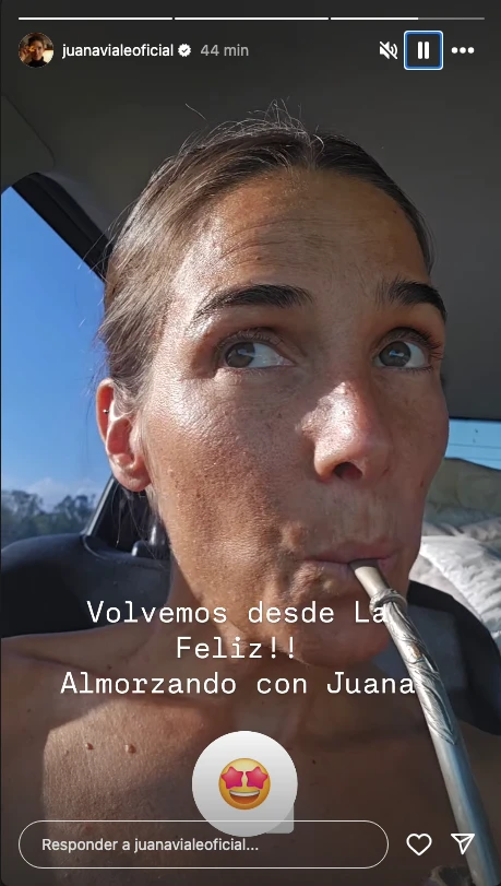 Juana Viale se mostró viajando a Mar del Plata