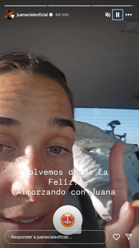 Juana Viale se mostró viajando a Mar del Plata
