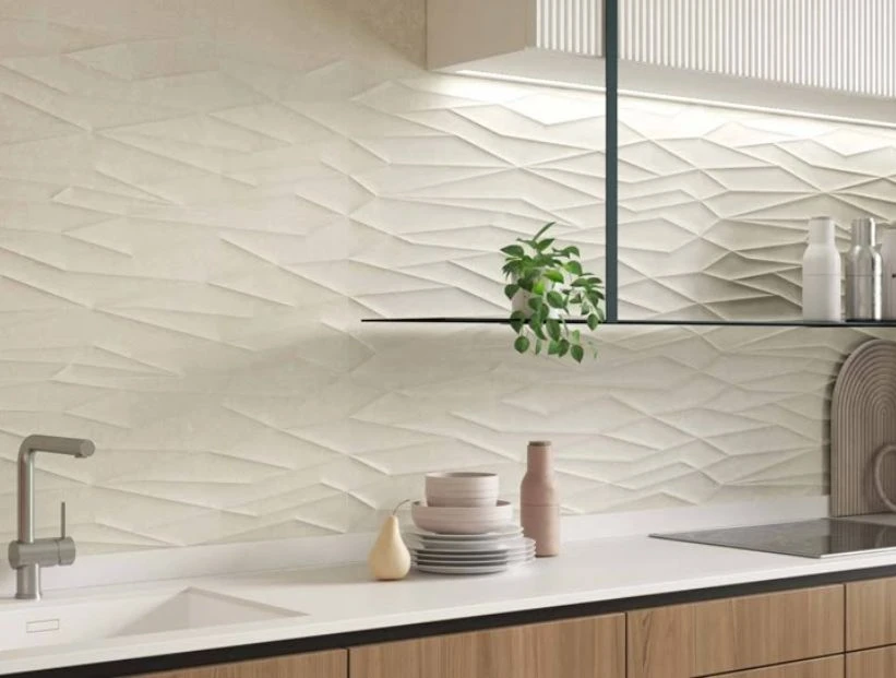 Azulejos con relieve: la apuesta jugada que aman las cocinas más modernas