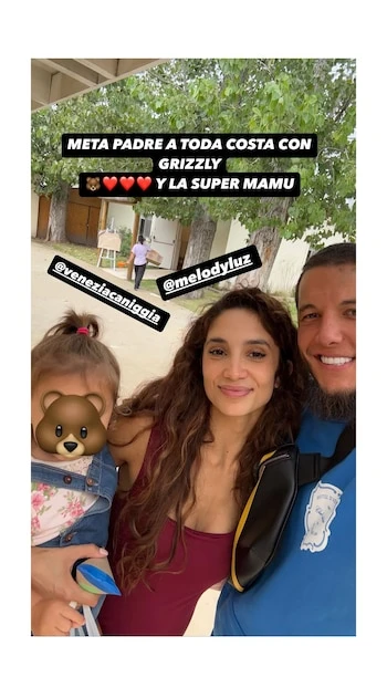 El primer día de jardín de Venezia, la hija de Alex Caniggia y Melody Luz