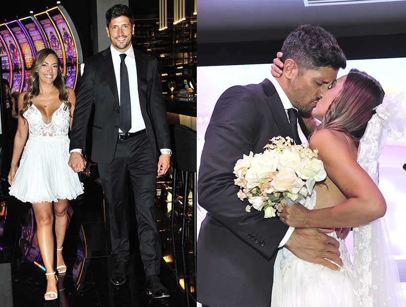 Las fotos de la sorpresiva boda de Floppy Tesouro y Salvador Becciu, su pareja, tras ocho meses de noviazgo