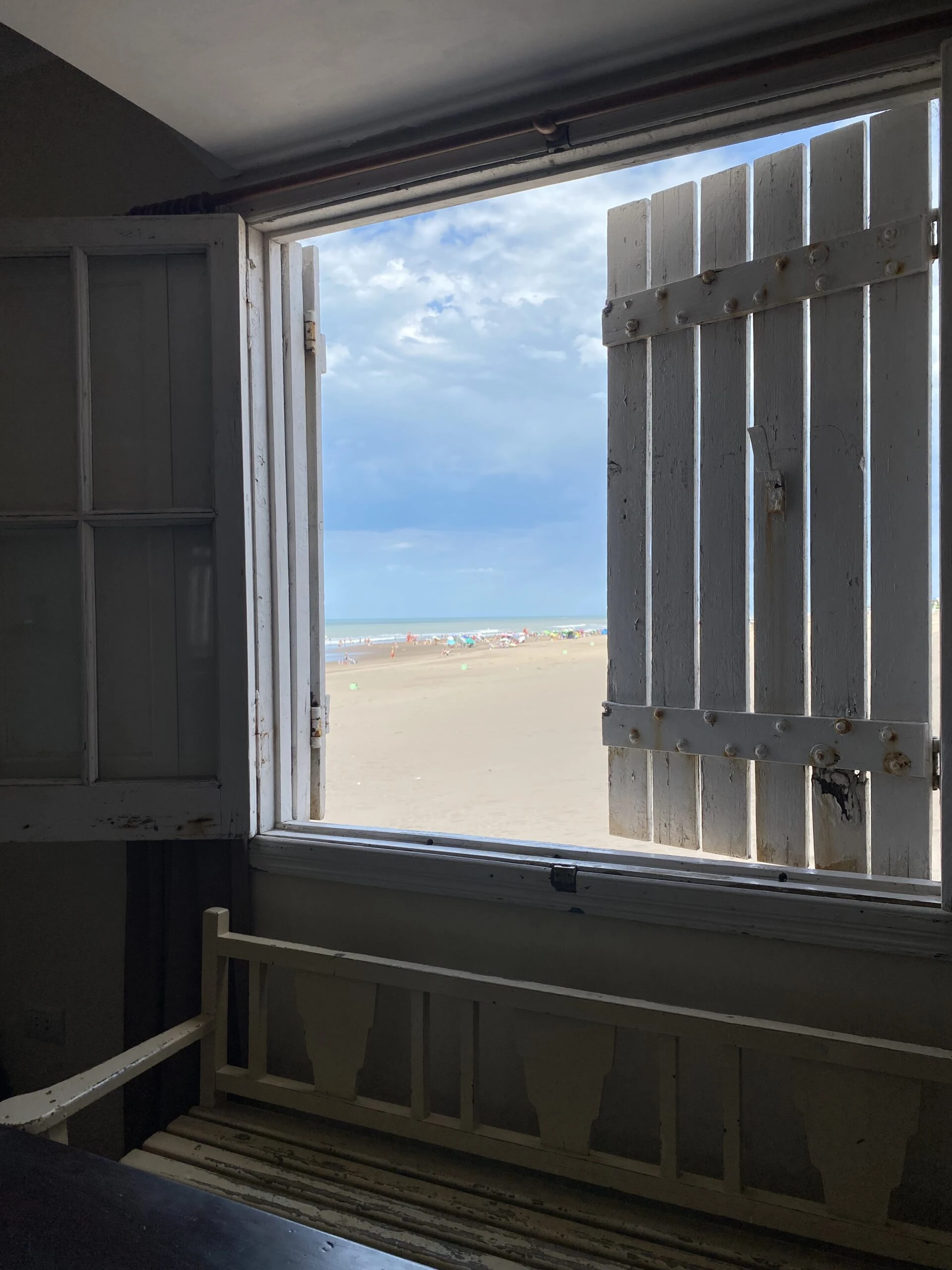 La vista desde el interior de la casa