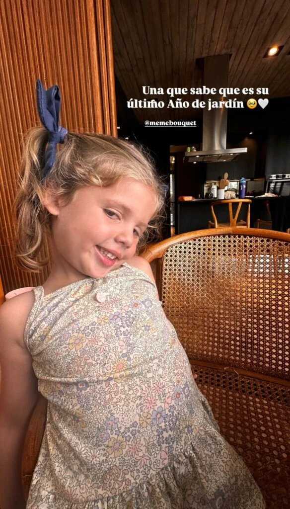 La felicidad de Cala, la hija menor de Mery del Cerro, por arrancar su último año de jardín