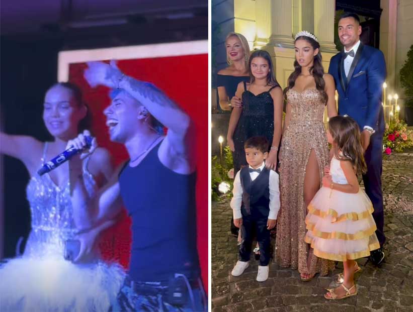 Así fue la espectacular fiesta de 15 de Jazmín, la hija de Eliana Guercio y Chiquito Romero