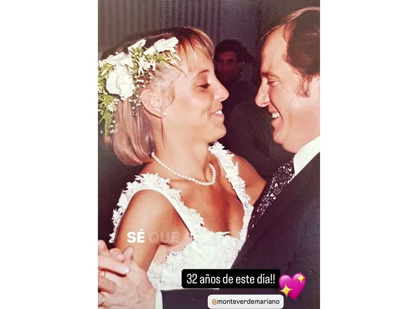 La foto que posteó Jimena Monteverde recordando su casamiento con Mariano Monteverde