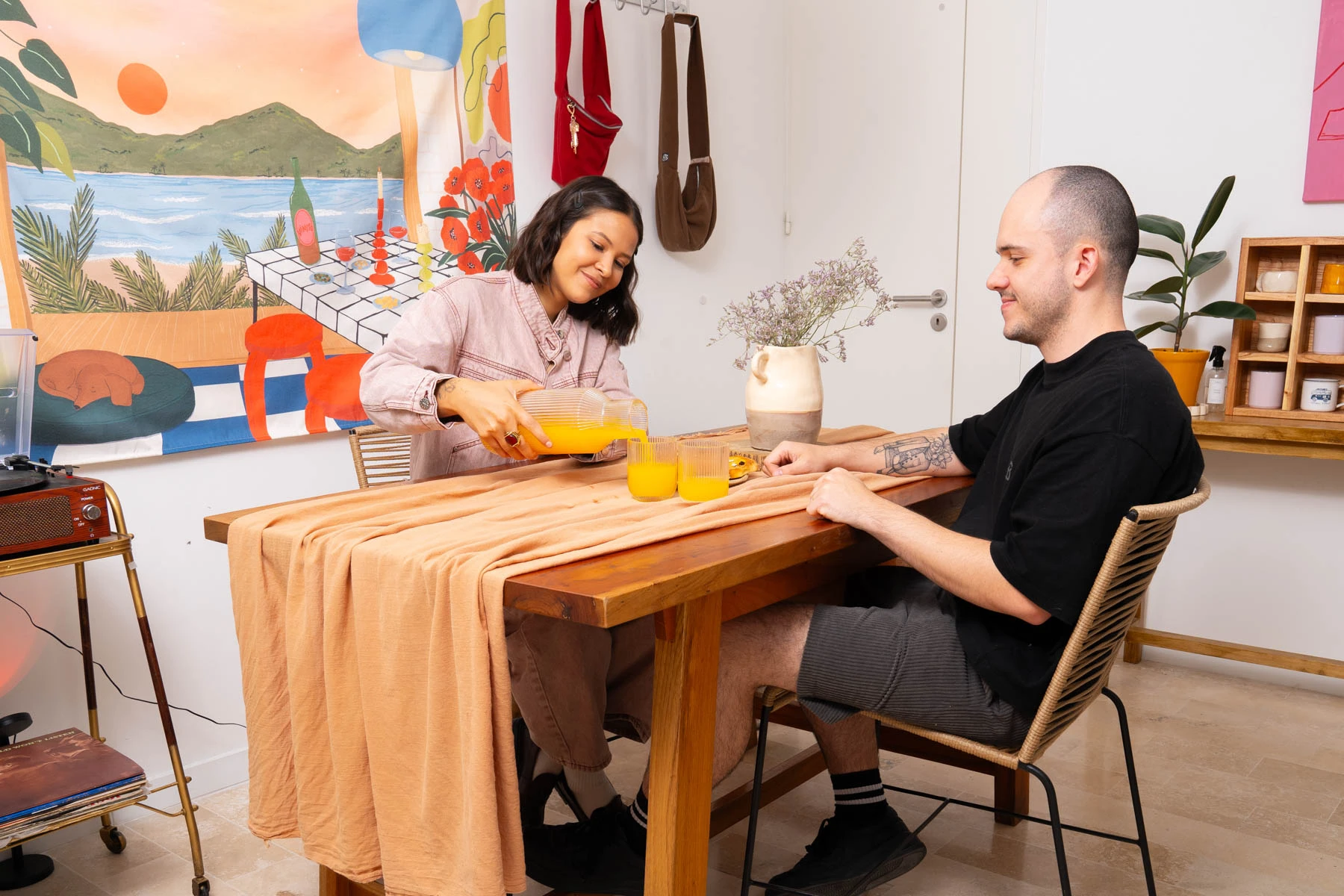 Un momento de la vida compartida por Laura y Jesús, felices juntos desde Venezuela a Buenos Aires.