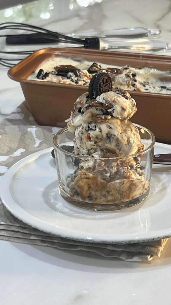 Helado de cookies & cream casero