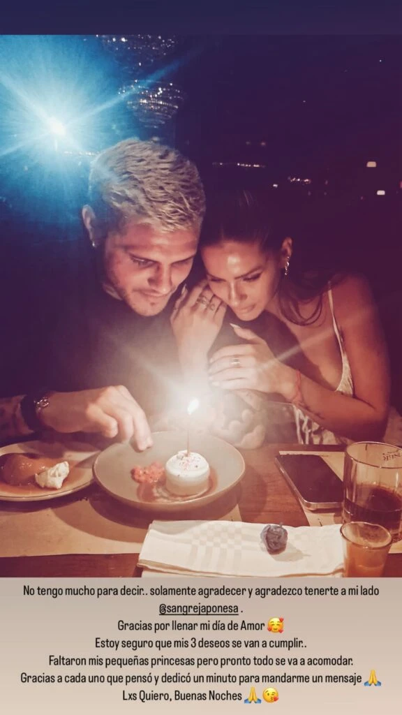 Así fue el festejo íntimo de Mauro Icardi por su cumpleaños número 32 junto a la China Suárez