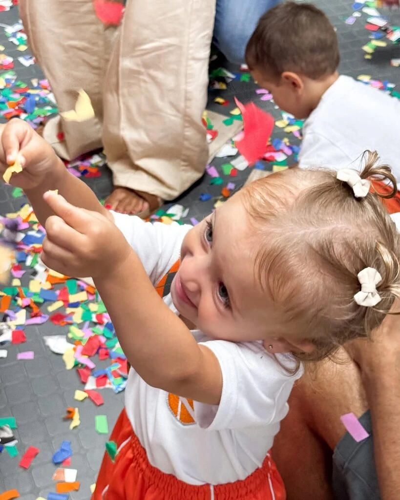 Las fotos del primer día de jardín de Vita. Foto: IG.