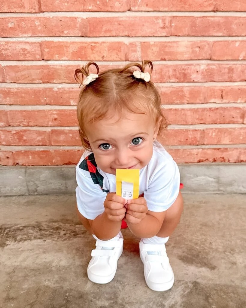 Las fotos del primer día de jardín de Vita. Foto: IG.