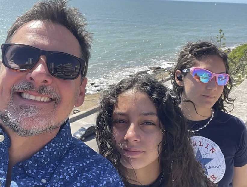 Las fotos de las vacaciones de Sergio Verón, su pareja y sus hijas Ariadna y Crystal en Mar del Plata: "Los amo"