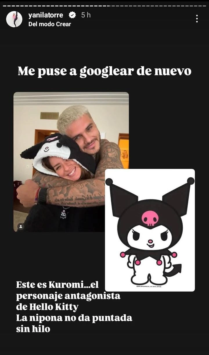 La actriz es fanática del personaje antagonista de Hello Kitty. Fotos: IG.