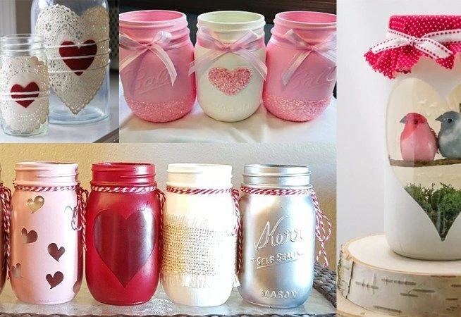 Frascos con mensajes de amor. Foto: Pinterest. 