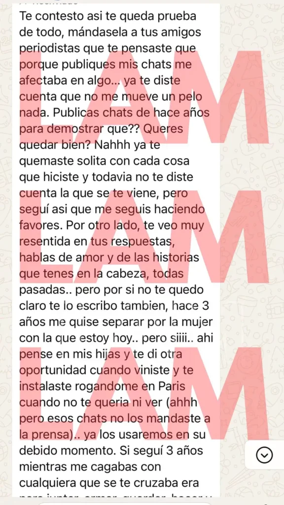 Se filtraron mensajes amenazantes entre Wanda Nara y Mauro Icardi en medio del cumpleaños del futbolista