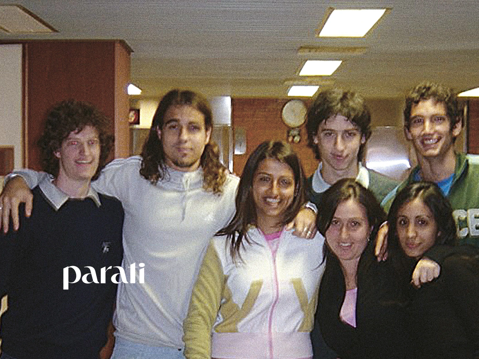 Ariel junto a sus amigos de facultad en 2006