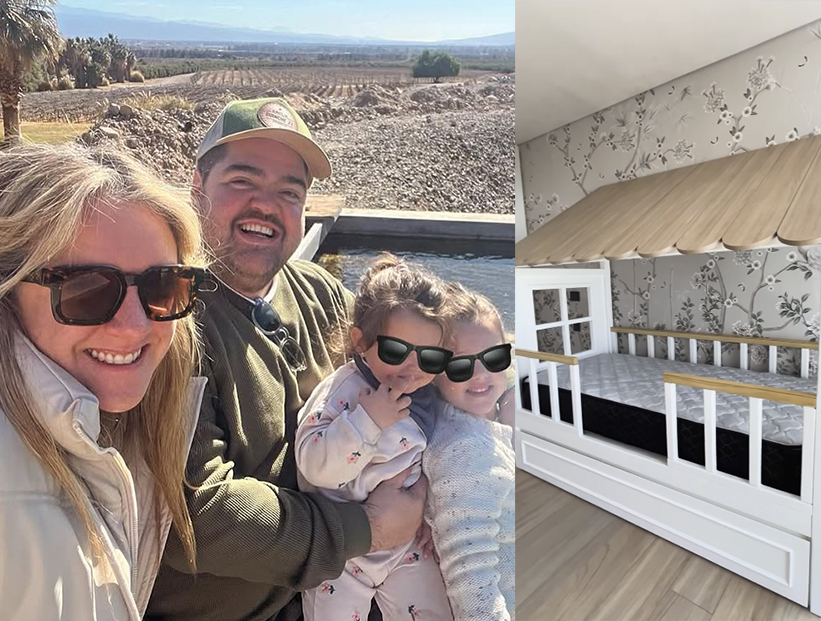 Así quedó la habitación de Emilia e Inés, las hijas de Darío Barassi, en la casa nueva del conductor