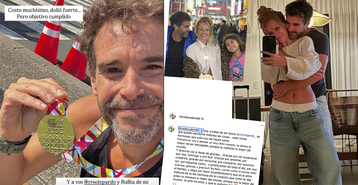 Tras participar de la maratón de Tokio, Nico Cabré publicó un amoroso saludo para Rocío Pardo por su cumpleaños