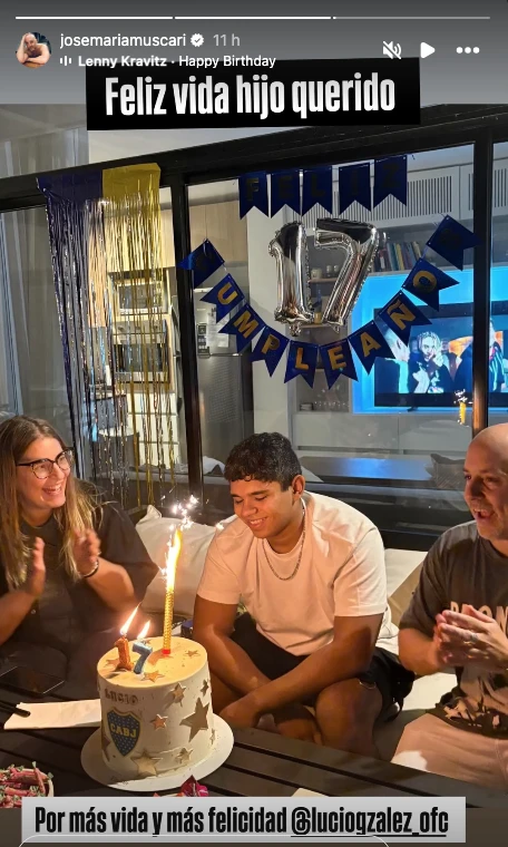 Así fue el cumpleaños número 17 de Lucio, el hijo de José María Muscari