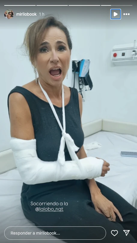 Natalia compartió una foto de la guardia donde fue atendida: tenía la muñeca rota