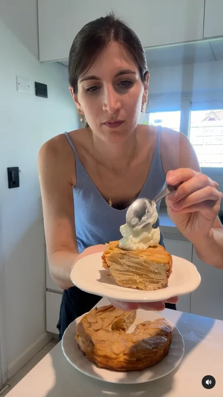 Torta milhojas de manzana sin harina