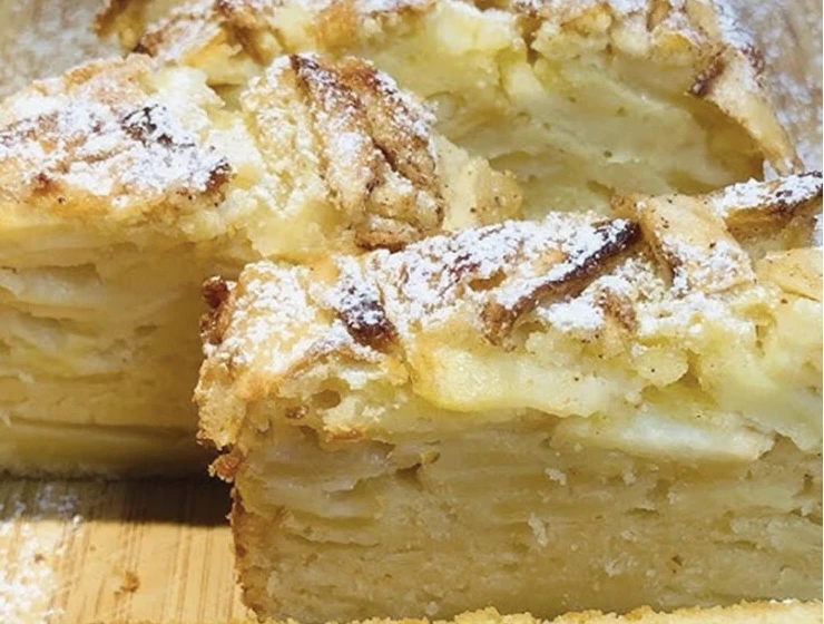 Torta milhojas de manzana sin harina