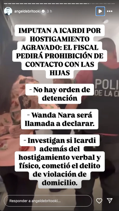 Ángel de Brito y su resumen de los cargos con los que fue imputado Icardi en la noche del viernes