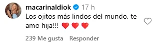 El emotivo mensaje que le dedicó Fede Hoppe a su hija, Amanda, por su cumple mes