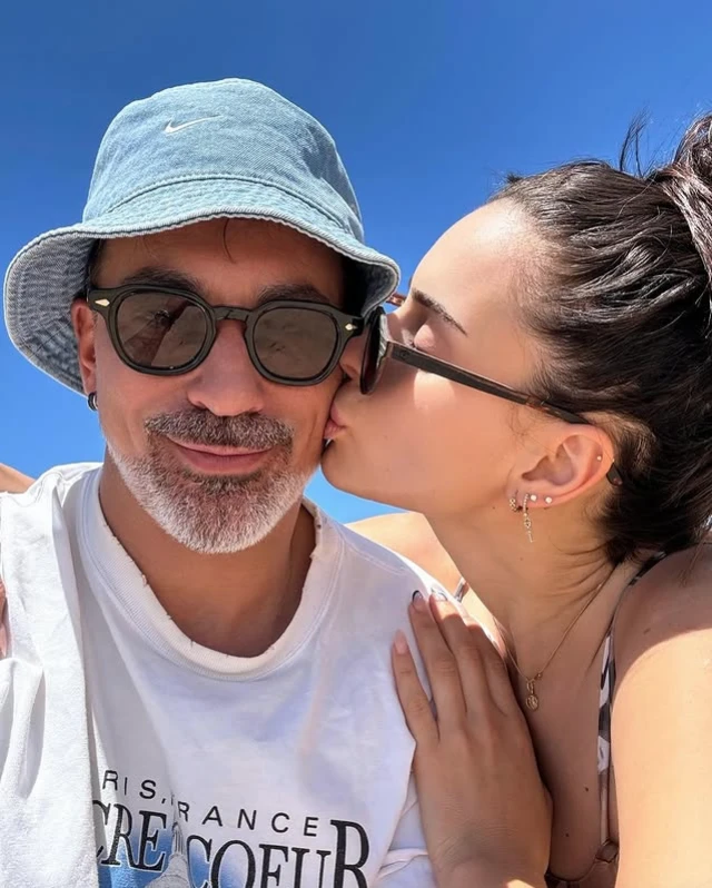 Lavezzi con su pareja, Gudalupe Tauro