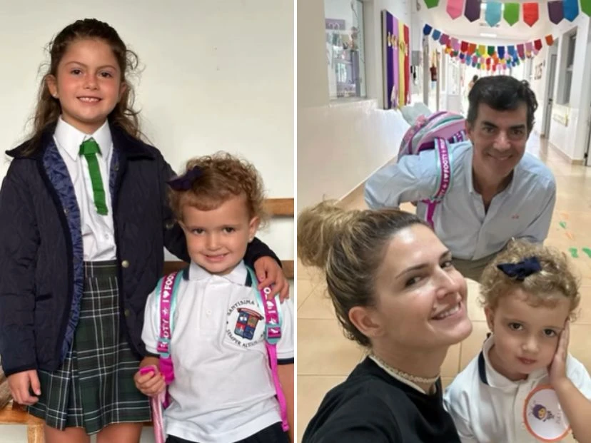 Así comenzaron las clases Belita y Julia, las hijas de Isabel Macedo: todas las fotos