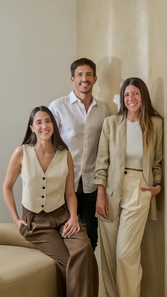 Mercedes Massot, Francisco Silva Font y Paula Stremiz de Fiumine. 
