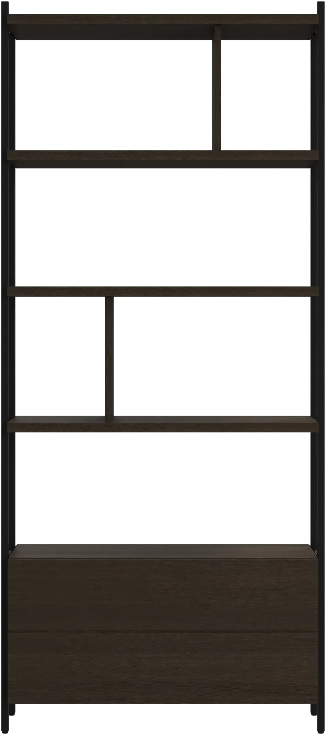 El diseño simple y funcional de un mobiliario de almacenamiento con estilo danés.