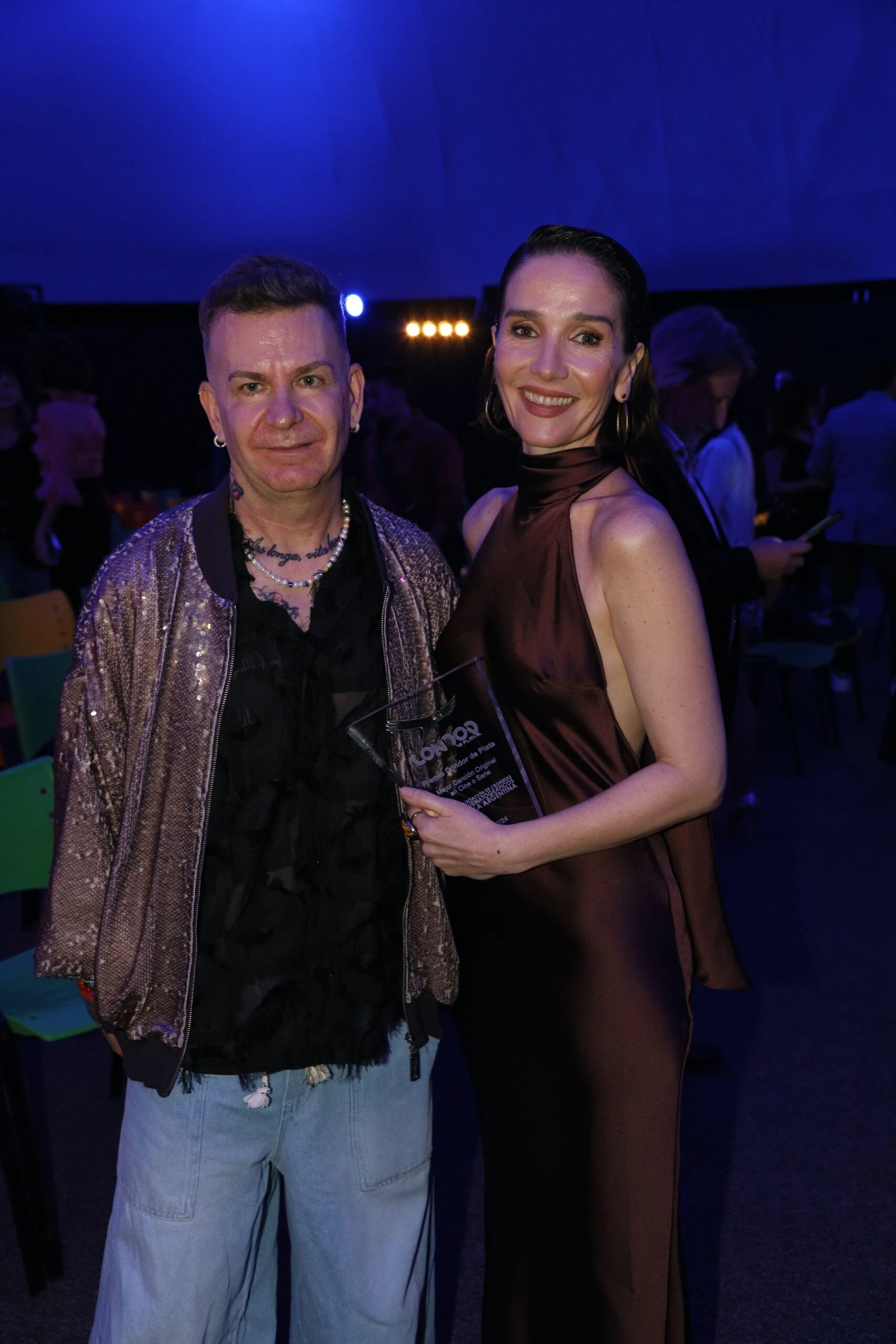 Natalia Oreiro llevó un look lencero en la entrega de los premios Cóndor