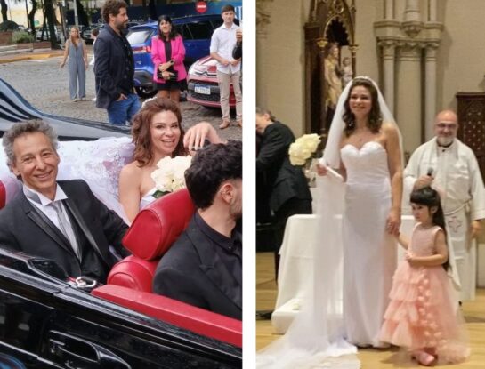 El look de novia de Paola Montes de Oca para casarse por segunda vez con Javier Calamaro